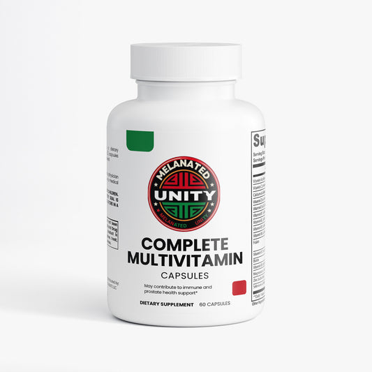 Melanin Unity Complete Multivitamin – Daily Vitamins for Melanin-Rich Health & Energy.